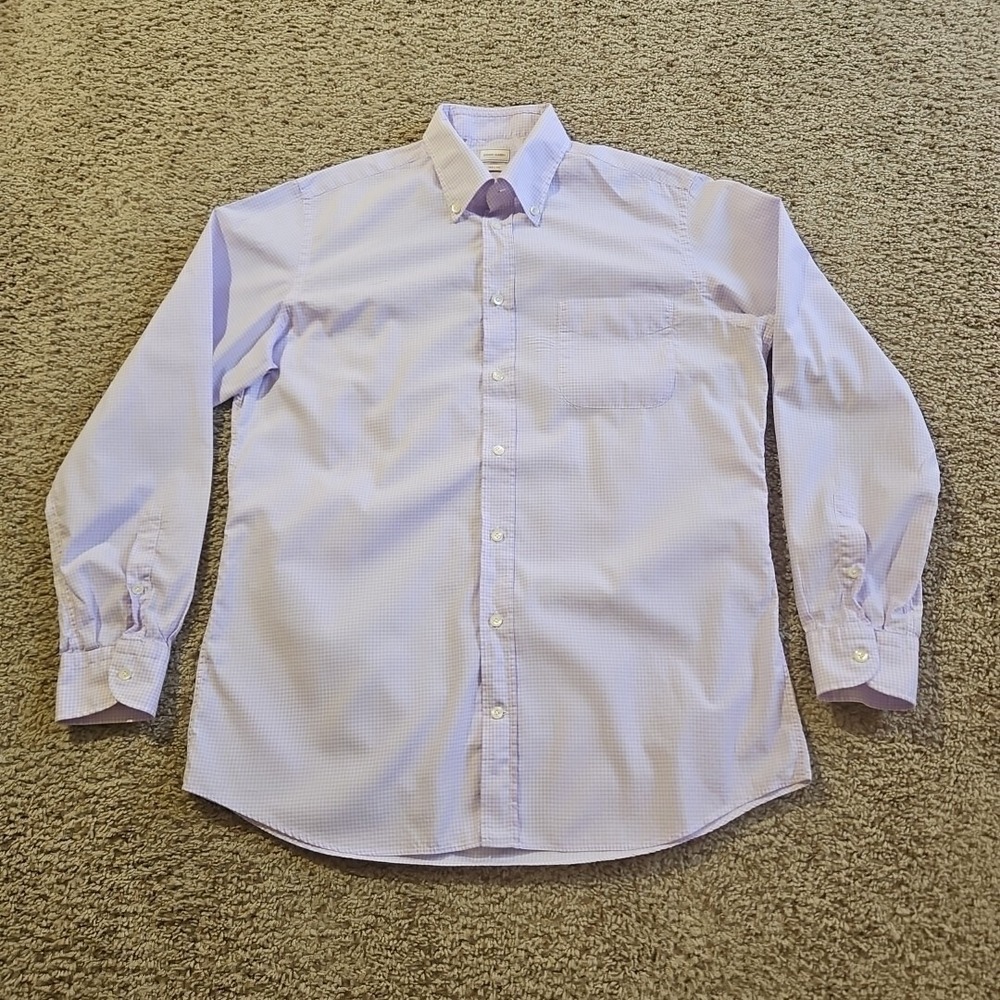 Luciano Barbera Shirt Mens Large Purple Long Sleeve Button Up‎ Made In Italy